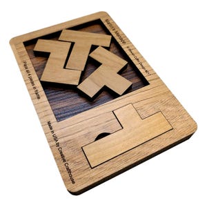 The Impossible Puzzle Series - Martin's Menace 4 Piece Brain Teaser for Adults - Extremely Hard Wooden Puzzle - Stockings Stuffer Under 20