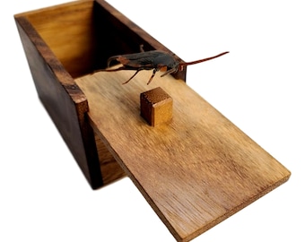 Prank Box, Prank Gift, The Bug Box, Gag Gift Box, Wood Box, Funny Joke Gift, Unique Gift, Funny Gift Box, Gifts For Him, Scare Box,Trick Box