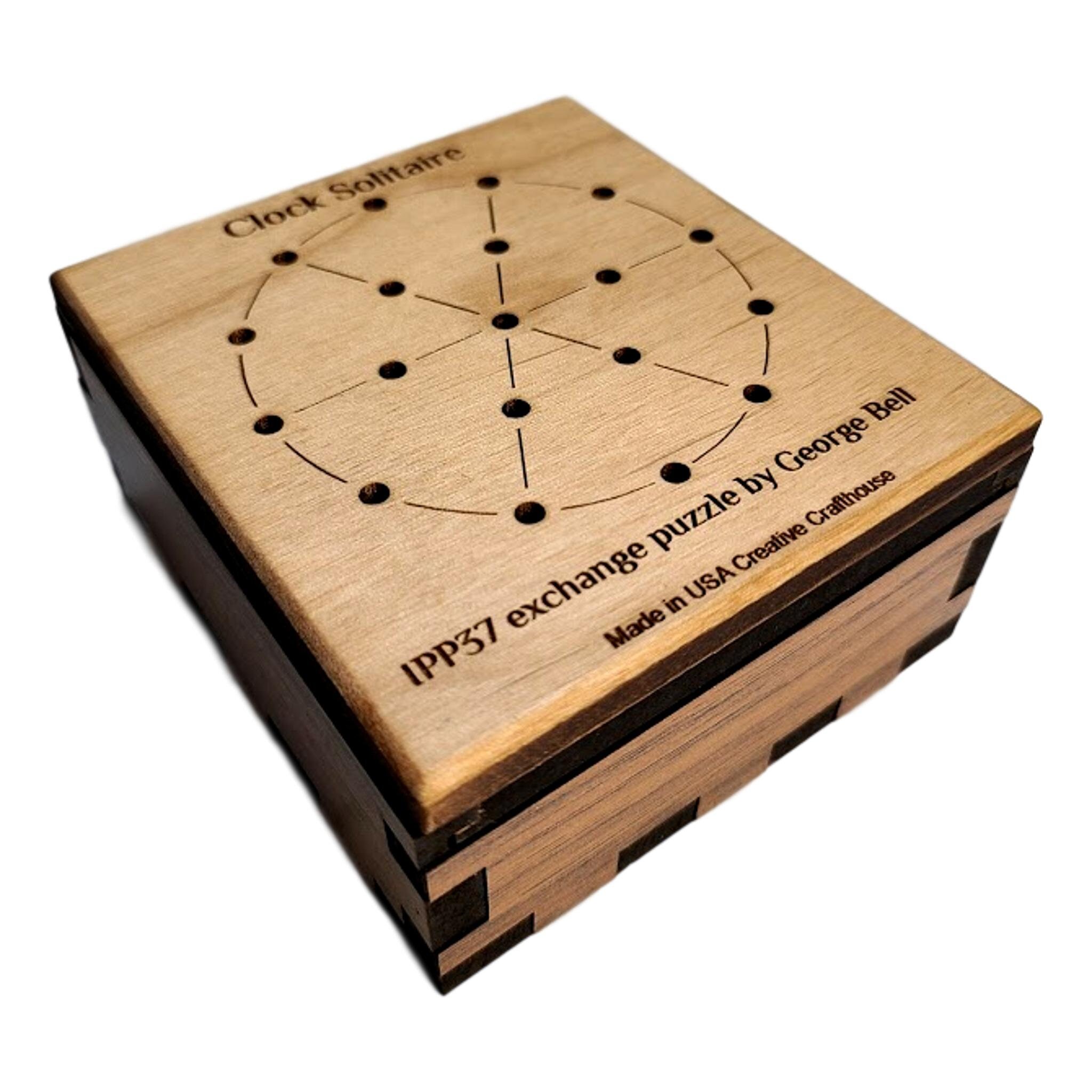 Clock Solitaire Peg Jumping Puzzle Game Etsy