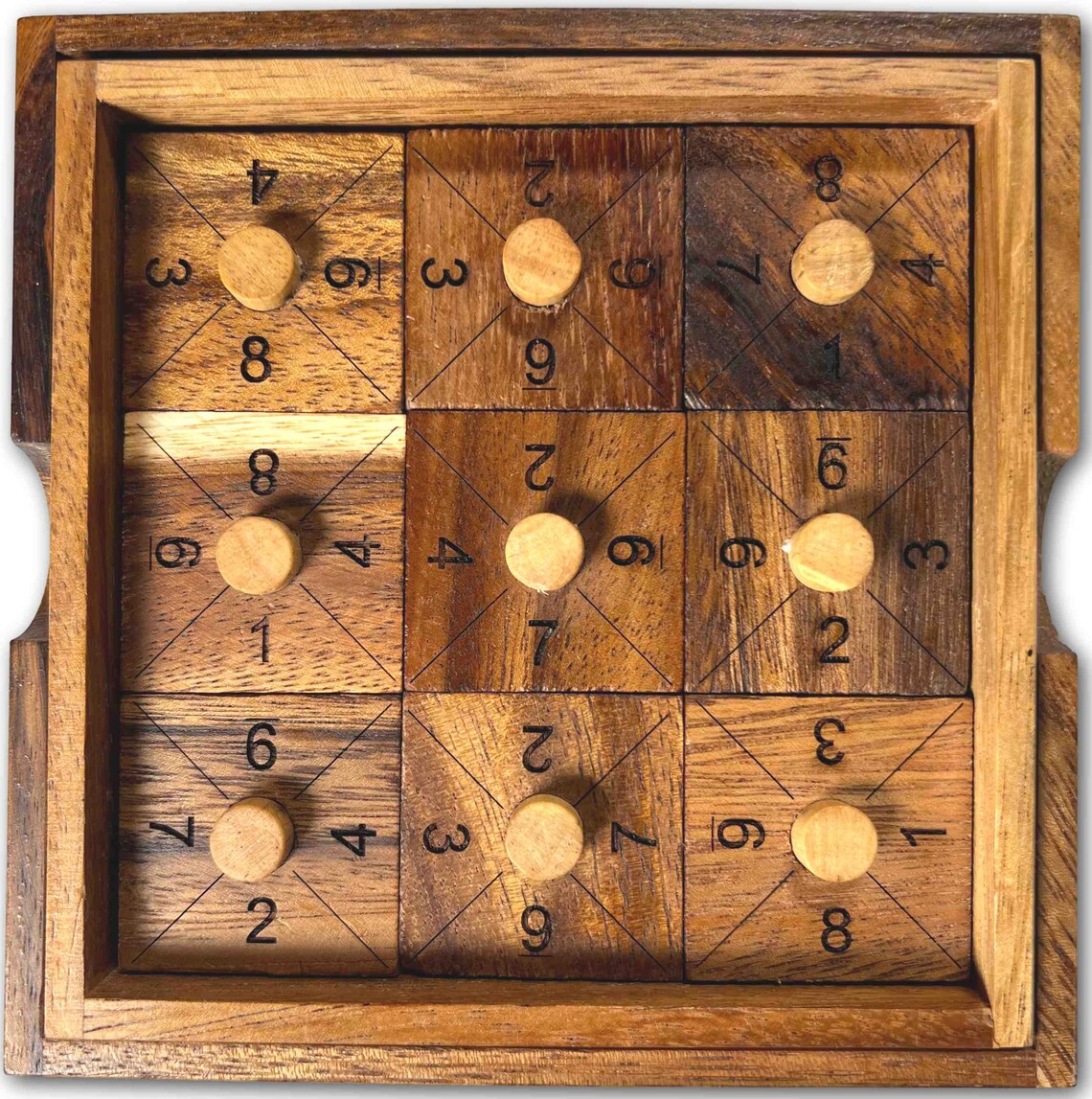 Perfect 10 Wood Brain Teaser Puzzle Get All Adjacent Numbers Etsy