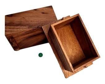 Secret Lock Box - Wooden Puzzle Box - Brain Teaser - Personalised Option is Available