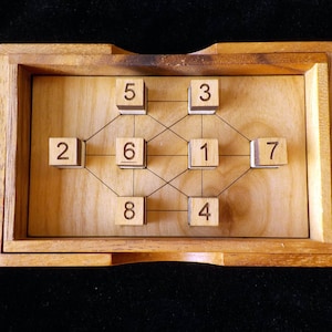 Wood Puzzle For Adults, Wooden Brain Teaser, Hard Puzzle, Brain Game, Logic Puzzle, Square Pegs Game, Difficult Puzzle, Geometric Game