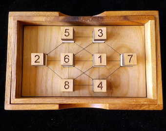 Wood Puzzle For Adults, Wooden Brain Teaser, Hard Puzzle, Brain Game, Logic Puzzle, Square Pegs Game, Difficult Puzzle, Geometric Game