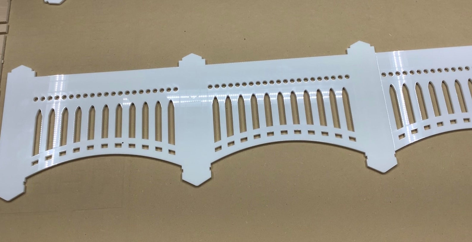 Yankee Stadium Facade LARGE 10.6in by 82in White Acrylic