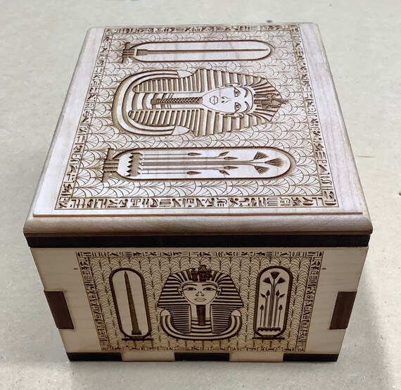Hurricane Puzzle Box Laser Engraved With Ancient Egypt Artwork Hold Money and Gift Card Hurricane Puzzle Box Laser Engraved With Ancient Egypt Artwork Hold Money and Gift Card