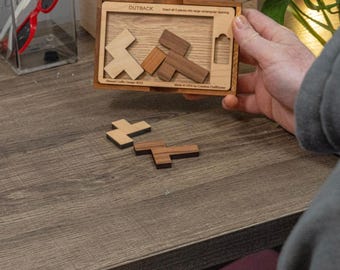 Very Hard Wooden Puzzle for Adults - The Outback Puzzle from Creative Crafthouse, Dad Gift