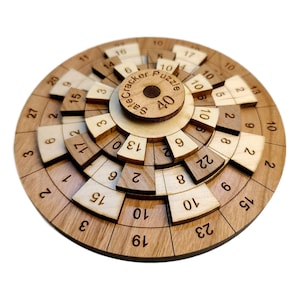 Safecracker 40 wooden math puzzle made by Creative Crafthouse