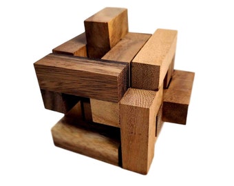 Century Cube - Wood Sequential Puzzle Brain Teaser