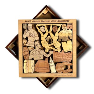 MMA - Mixed Martial Arts Challenge - Wooden Brain Teaser Puzzle