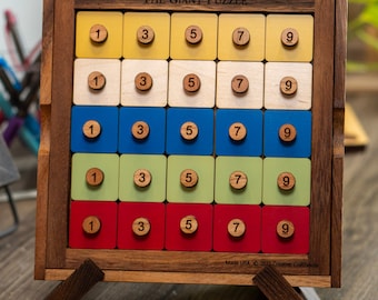 Giant Puzzle - Wood Impossible Puzzle, Hard Logic Puzzle, Adult Brain Game, Sudoku Game, Difficult Puzzle, Mind Game, Office Decor Puzzle