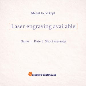 Laser engraving option: Add a name, date, and/or message to your puzzle.