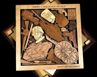 Army Challenge Puzzle - Can you Complete the Mission? - artistic and challenging - can be personalized