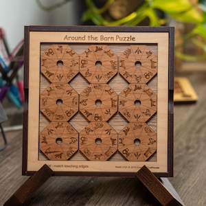 Around the Barn - Edge Matching Puzzle - Wood Puzzle - Brain Teaser