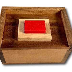 Redstone Box or Hide the Redstone Wooden Brain Teaser Puzzle