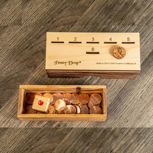 Penny Drop Game, Wood Bar Game, Personalized Fun Family Game, Drinking Game For Adults, Yard Game, Travel Game, Washer Game, Camping Game