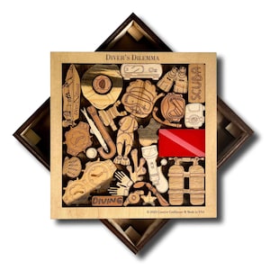 Divers Dilemma Puzzle, Scuba Diving Gift, Diving Instructor Puzzle, Ocean Lover Gift, Diving Gift, Fit Pieces In Frame Puzzle, Scuba Gift