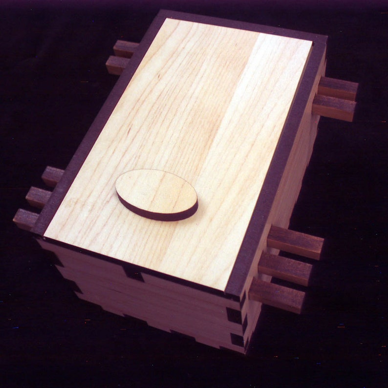 Pueblo Secret Lock Wood Puzzle Box Can You Open the Box Etsy Canada