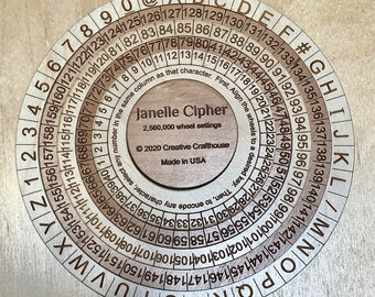 escape room prop - Janelle Cipher – Powerful Hand - Held Encryption Device - Encrypts Letters, Numbers and Four Keyboard Symbols
