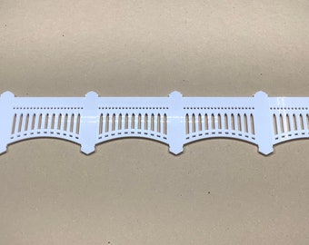Baseball Stadium Facade 40"x5.2"x1/4" White Acrylic, Sports Wall Hanging, Sports Decoration, Man Cave Gift, Bedroom Wall Art, Baseball Gift