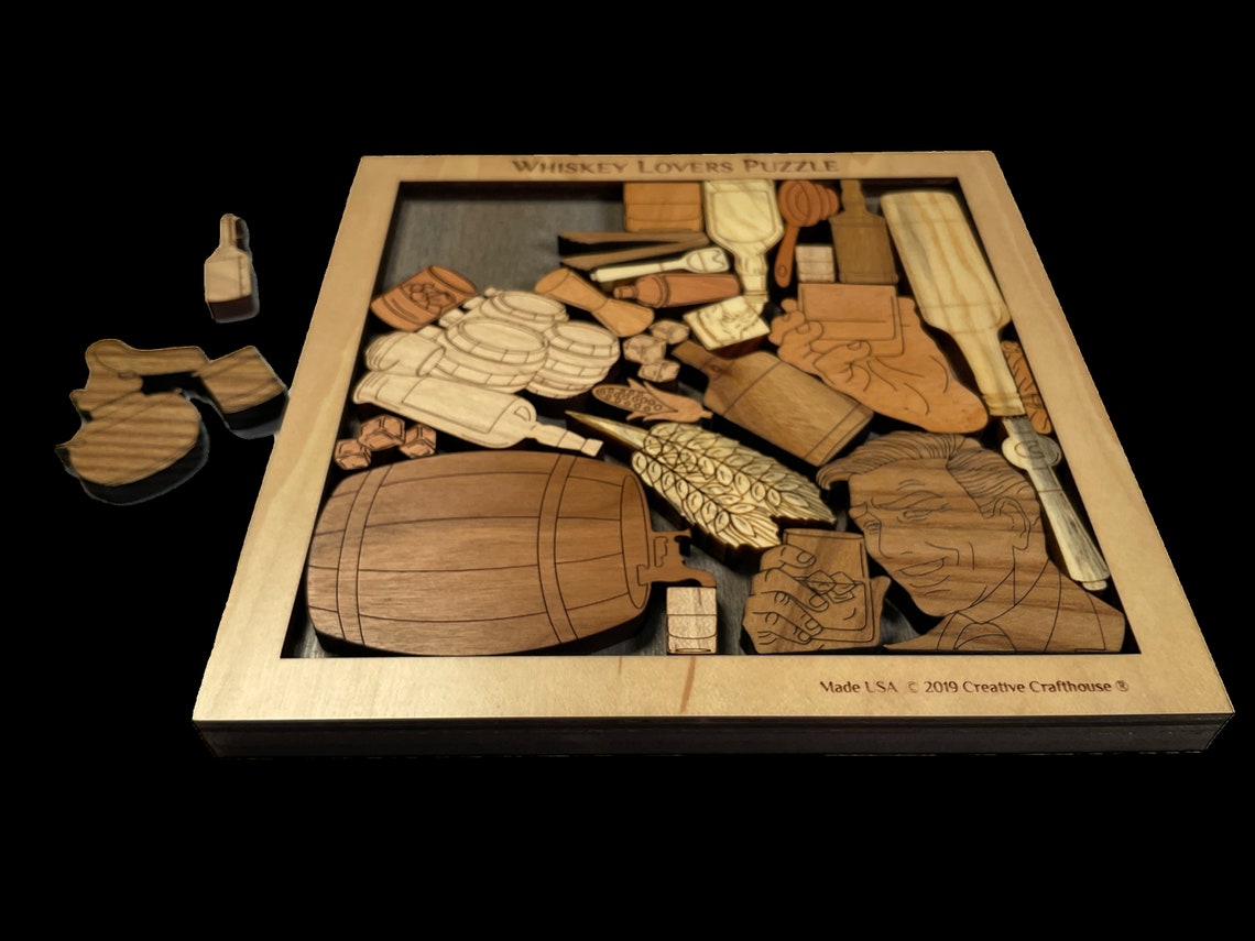 Whiskey Scotch Bourbon Lovers Puzzle May Drive You to Etsy