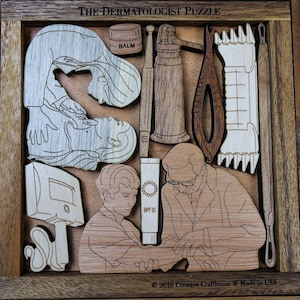 Personalizable Gift for Dermatologist  Puzzle - Add a Laser Engraved name or Message - Thank You Gift - Retirement Gift - Brain Teaser