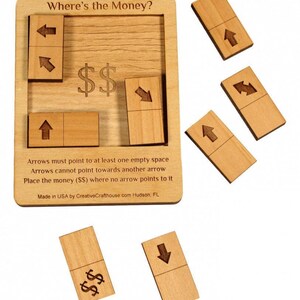 Puzzle Gift - Where's the Money - Wooden Brain Teaser Puzzle