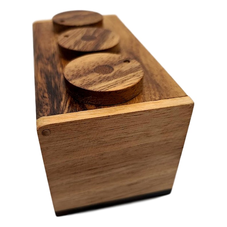 Three Wheel Combination Lock Box - A fun and unique wooden puzzle box and a great way to gift a give.