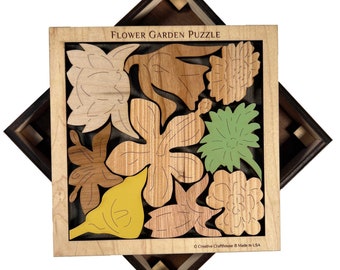 Flower Garden - Florist's Challenge Wood Puzzle - artistic and challenging - can be personalized