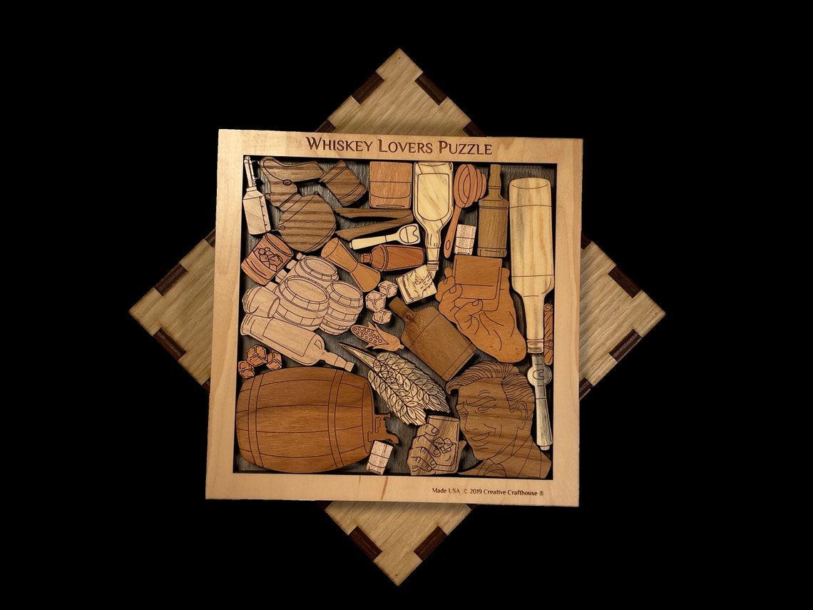 Whiskey Scotch Bourbon Lovers Puzzle May Drive You to Etsy