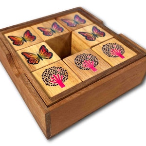 Roll Over Wooden Brain Teaser Puzzle - Pattern Puzzle - Logic Puzzle