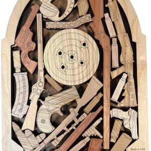 Marksman's Challenge wood picture frame puzzle