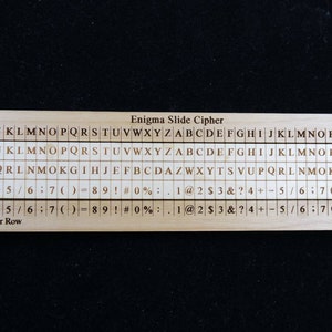 Enigma Schiebe-Chiffre, Schieberegel, Enigma Maschine, Chiffre-Maschine, Cypher-Decoder, Code-Maschine, Kryptographie-Geschenk, Schiebepuzzle