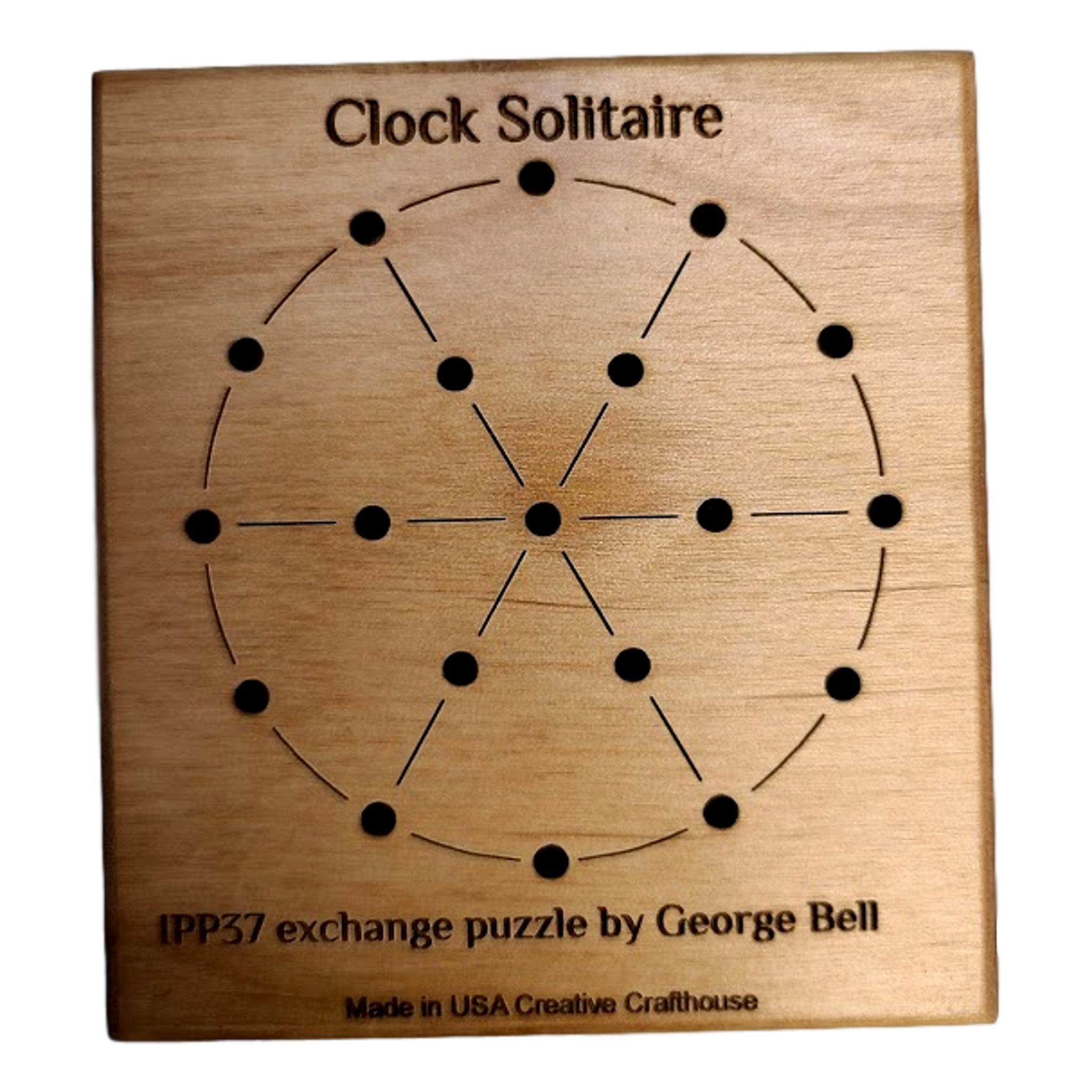 Clock Solitaire Peg Jumping Puzzle Game Etsy