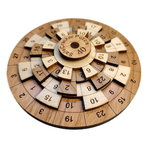 Safecracker 40 Wooden Math Puzzle, Safecracker Wood Puzzle For Adults, Board Games For Adults, Brain Teaser, Math Gift,Lawn Games For Family