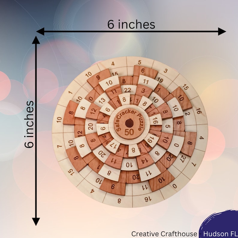 Safecracker 50 Wood Puzzle A Fun and Challenging Math Brain Teaser for Adults and Teens image 7