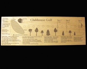 Clubhouse Golf: a great Golf game 1/8" thick Cherry wood