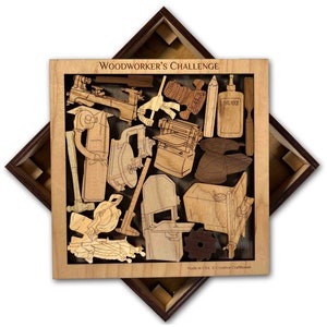 Holzarbeiter Herausforderung Puzzle, Kunst Puzzle, herausforderndes Puzzle, personalisiertes Geschenk, Holz Puzzle für Erwachsene, Geschenk für Holzarbeiter, kreatives Handwerkshaus