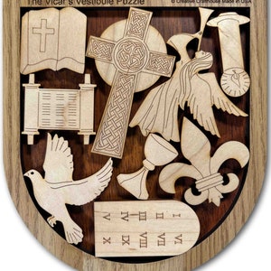 Vicars Wood Religous Puzzle - Beautiful Wood Puzzle - Uniqe Gift Made in Florida