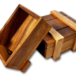 Magic Box wooden puzzle and gift box. Will fit a gift card or credit card.