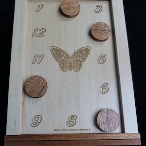 Butterfly Puzzle Box with Customizable Combinations - Escape Room Puzzle - Stash Box - Gift for Her