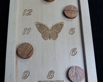 Butterfly Puzzle Box with Customizable Combinations - Escape Room Puzzle - Stash Box - Gift for Her