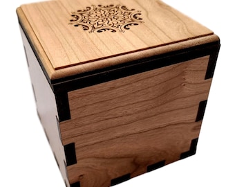 Puzzle-Box, Holz geheime Stash-Box, geheime Lock-Box, Erinnerungsbox, Trinket-Box, Denksportrolle, Schmuckschatulle, Geschenk für ihn, Aufbewahrungsbox