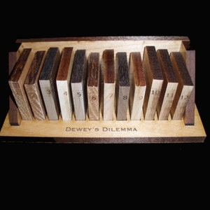 Dewey&#39;s Dilemma Puzzle, Brain Teasers For Adults, Wood Puzzle, Logic Puzzle, Unique Puzzle, Book Lovers Gift, Brain Game, Desk Puzzle