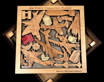 Air Force Challenge Puzzle - Can Be Personalized With Custom Engraving For a Special Gift
