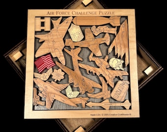 Air Force Challenge Puzzle - Can Be Personalized With Custom Engraving For a Special Gift