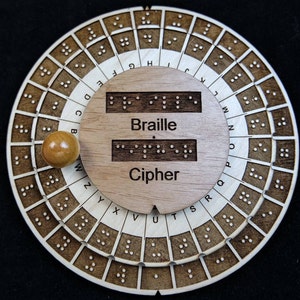 Chiffre braille, dispositif de cryptage pour aveugles, cadeau pour malvoyants, alphabet braille, cadeau braille, lettres braille, cadeau astucieux