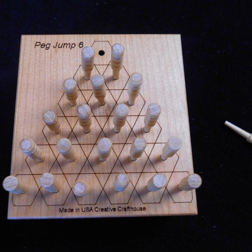 Peg Jump 6 More Complex Version of the Familiar Triangle Etsy