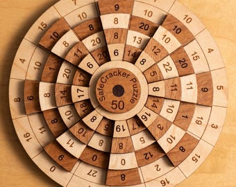 Safecracker 50 Math Puzzle - A Fun & Challenging Math Brain Teaser Games For Adults And Teens - Math Rotating Rings Puzzle - Brain Games
