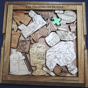 Pharmacist Gift Puzzle - artistic and challenging - can be personalized