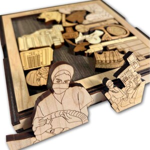 Anesthesiologist Wood Picture Frame Puzzle. Wood cover included. Made and designed by Creative Crafthouse in Hudson, Florida.